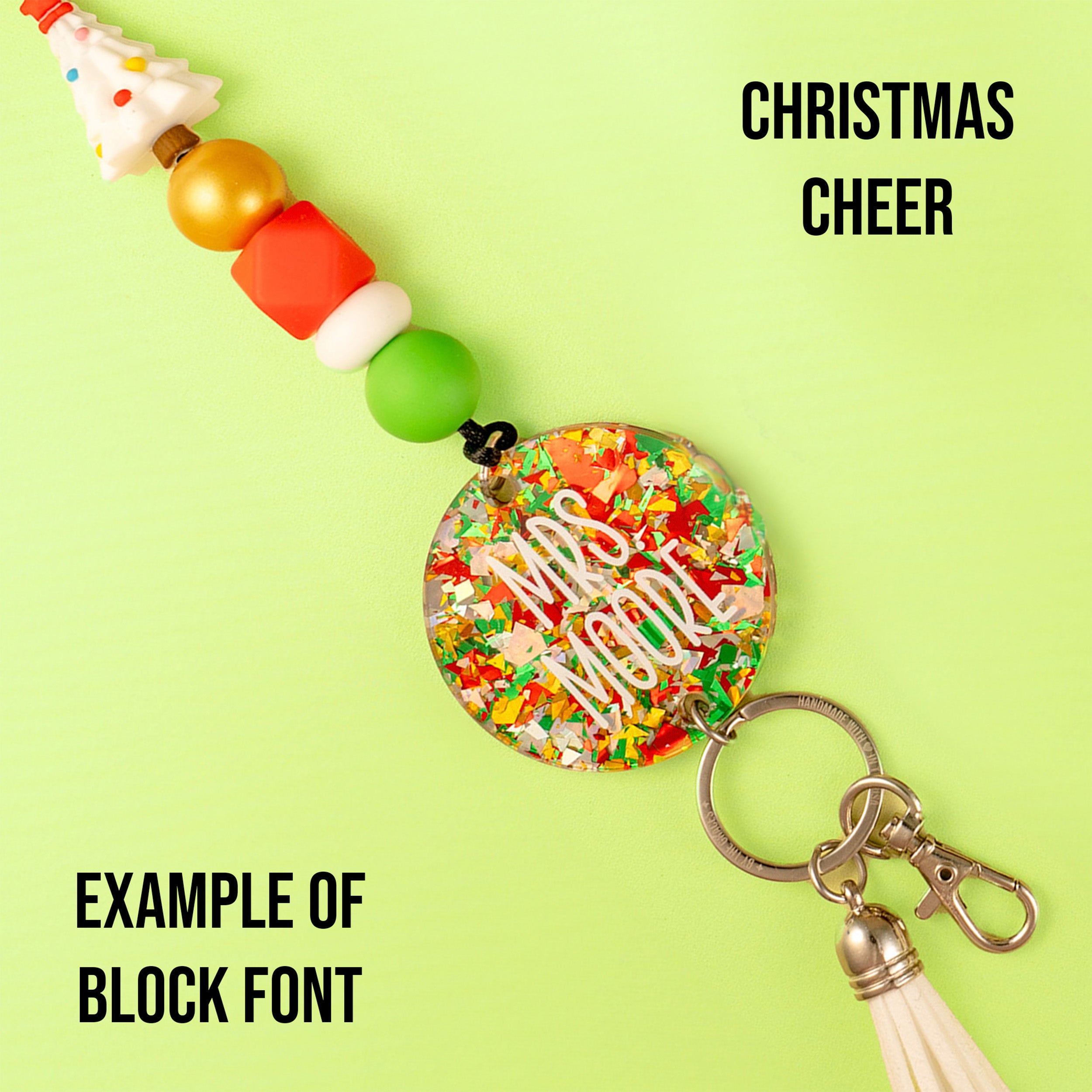 Christmas Vibes 2024 Personalized Seasonal Lanyard