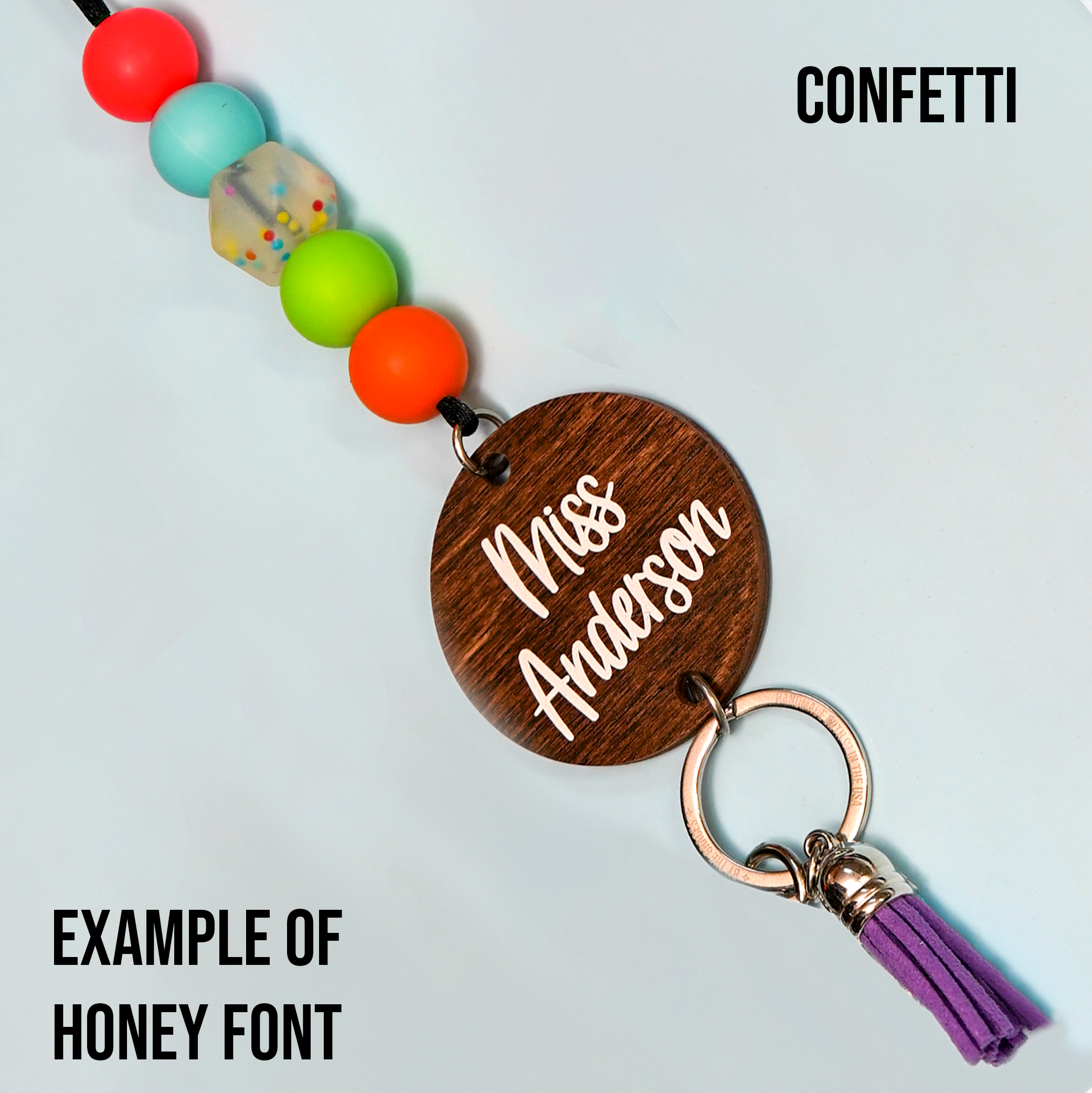 Bright and Bold Personalized Lanyard