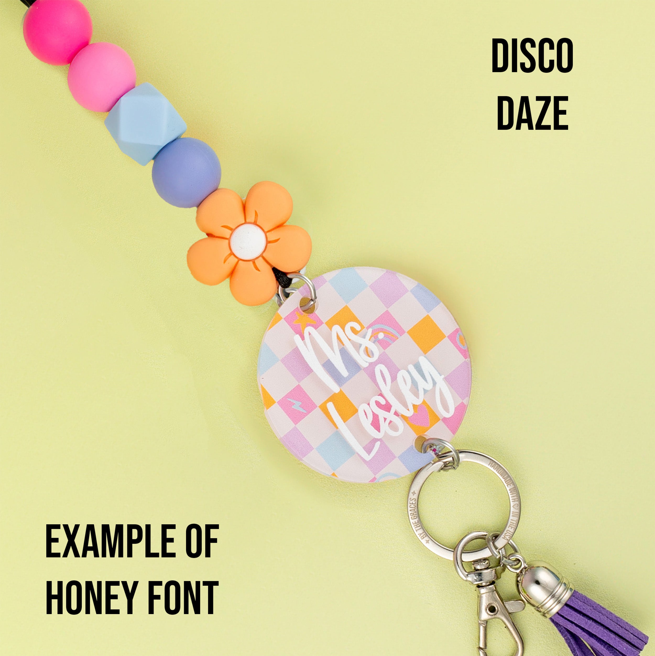 Groovy Acrylic Personalized Lanyard