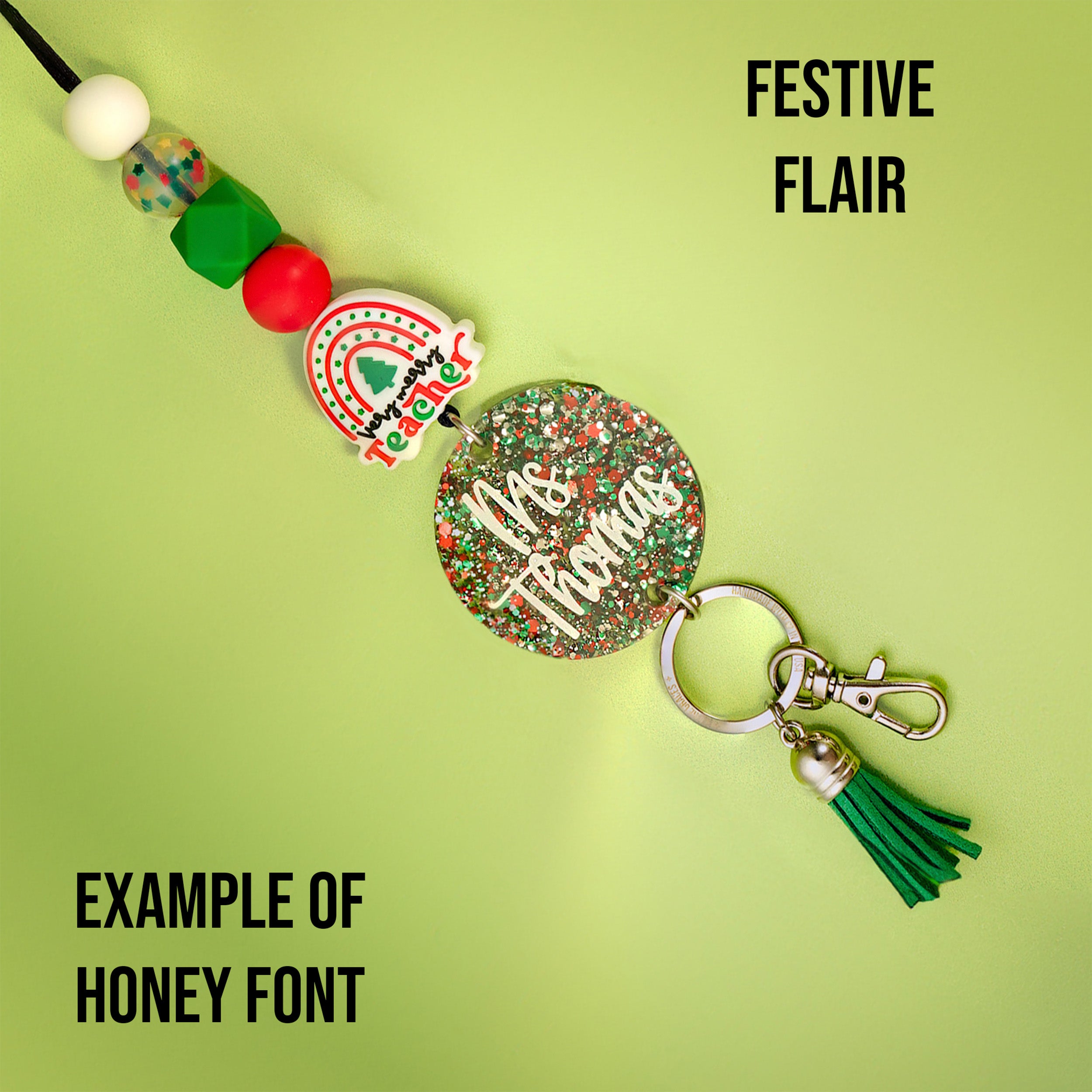 Festive Christmas 2024 Personalized Seasonal Lanyard