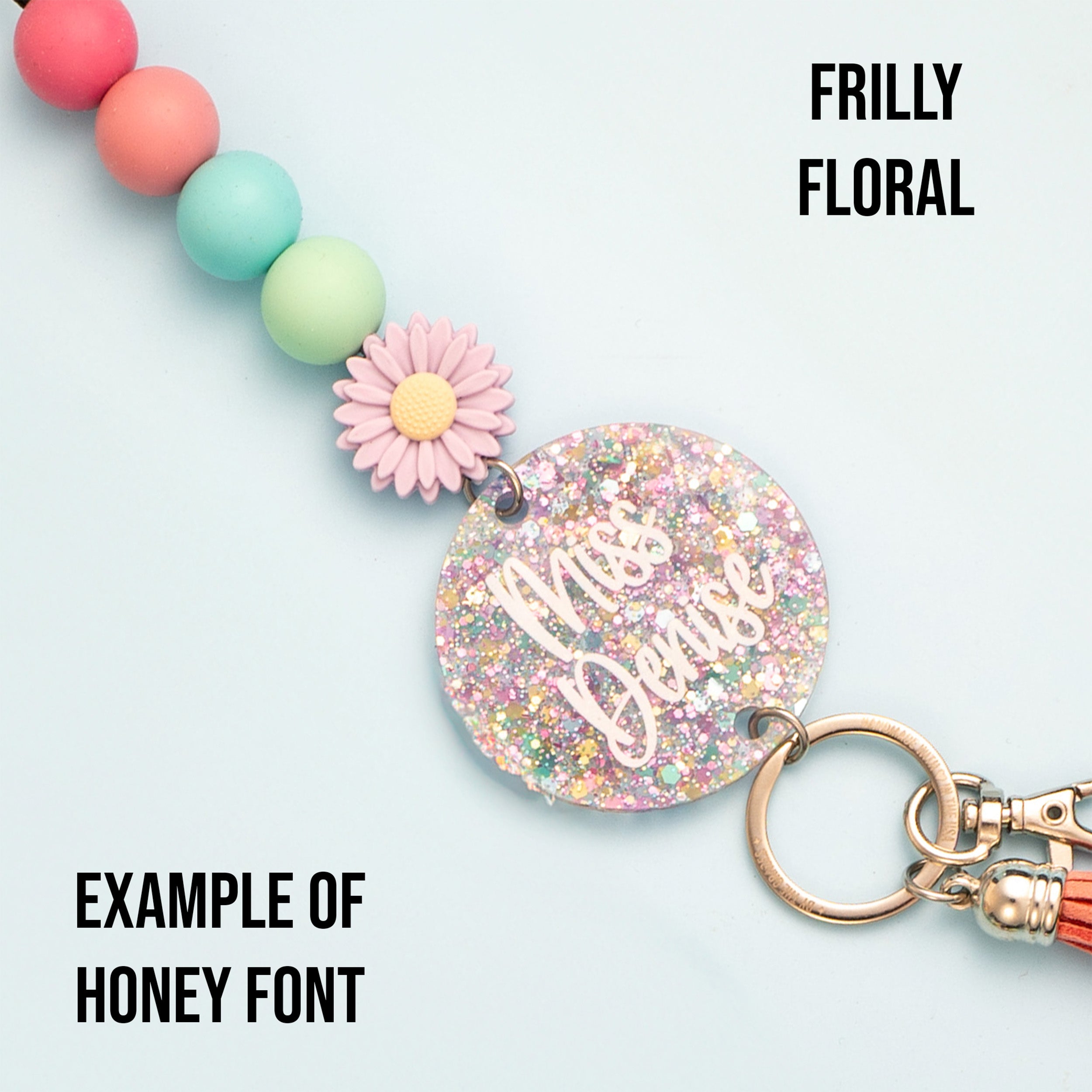 Sparkle and Shine Acrylic Personalized Lanyard