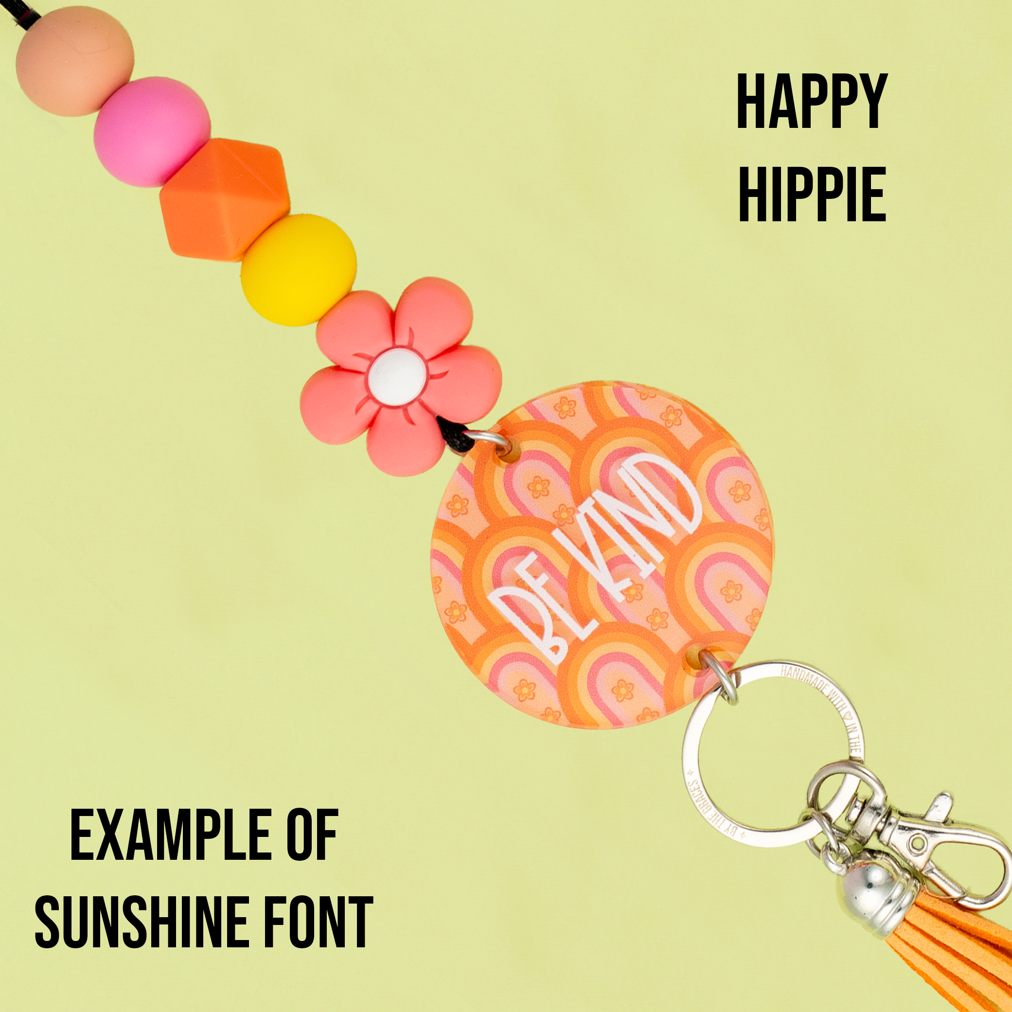 Groovy Acrylic Personalized Lanyard