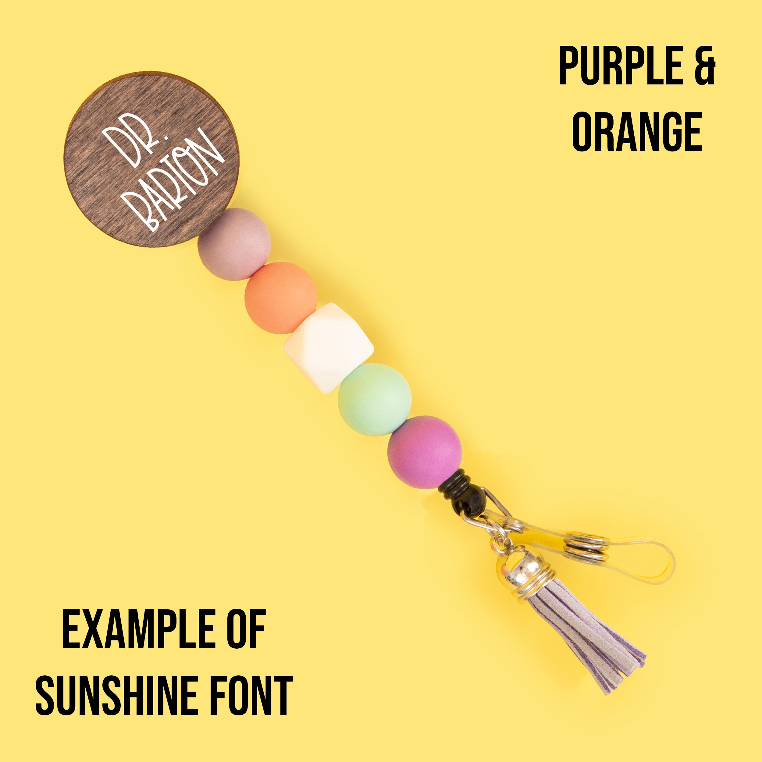 Bright and Bold Personalized Beaded Badge Reel