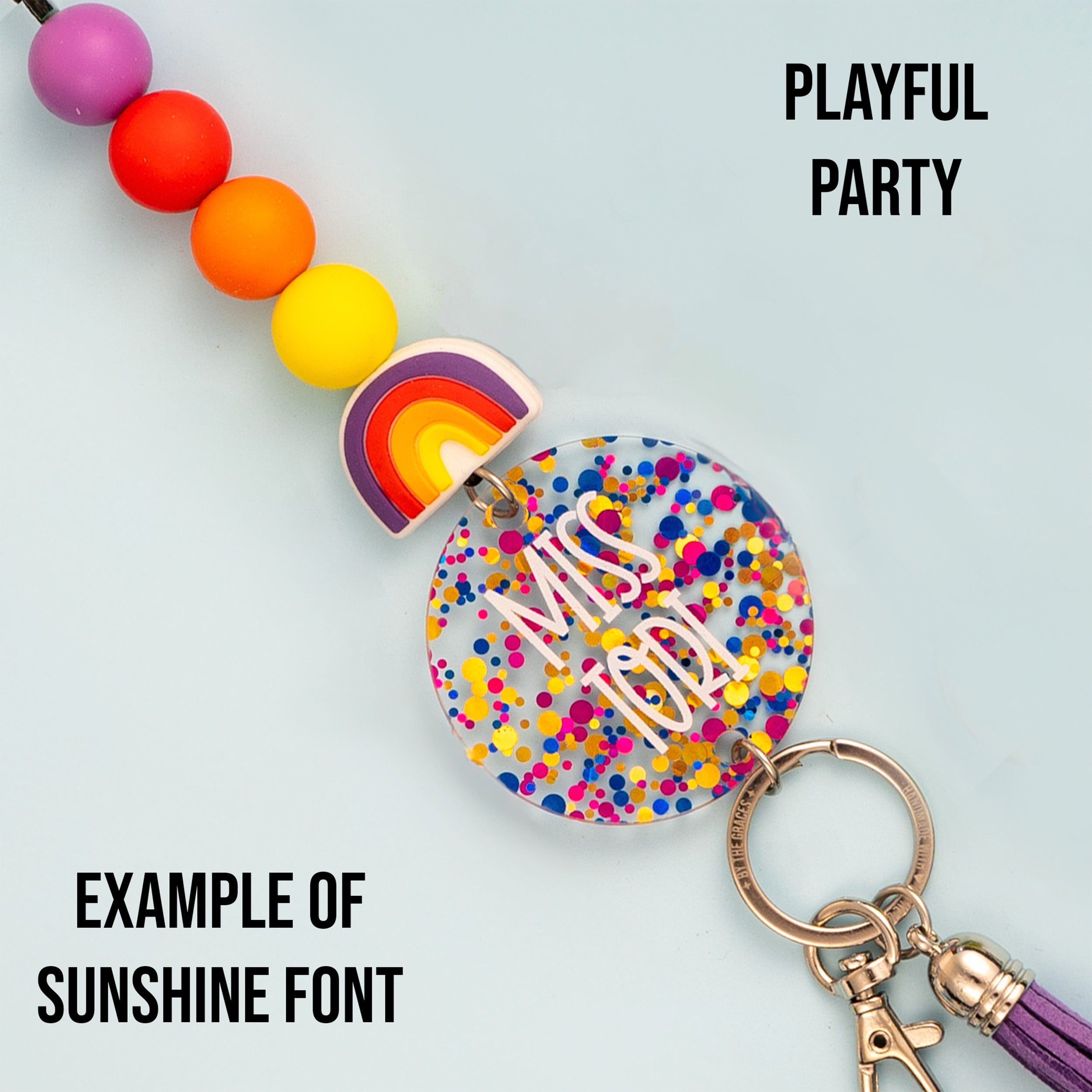 Sparkle and Shine Acrylic Personalized Lanyard