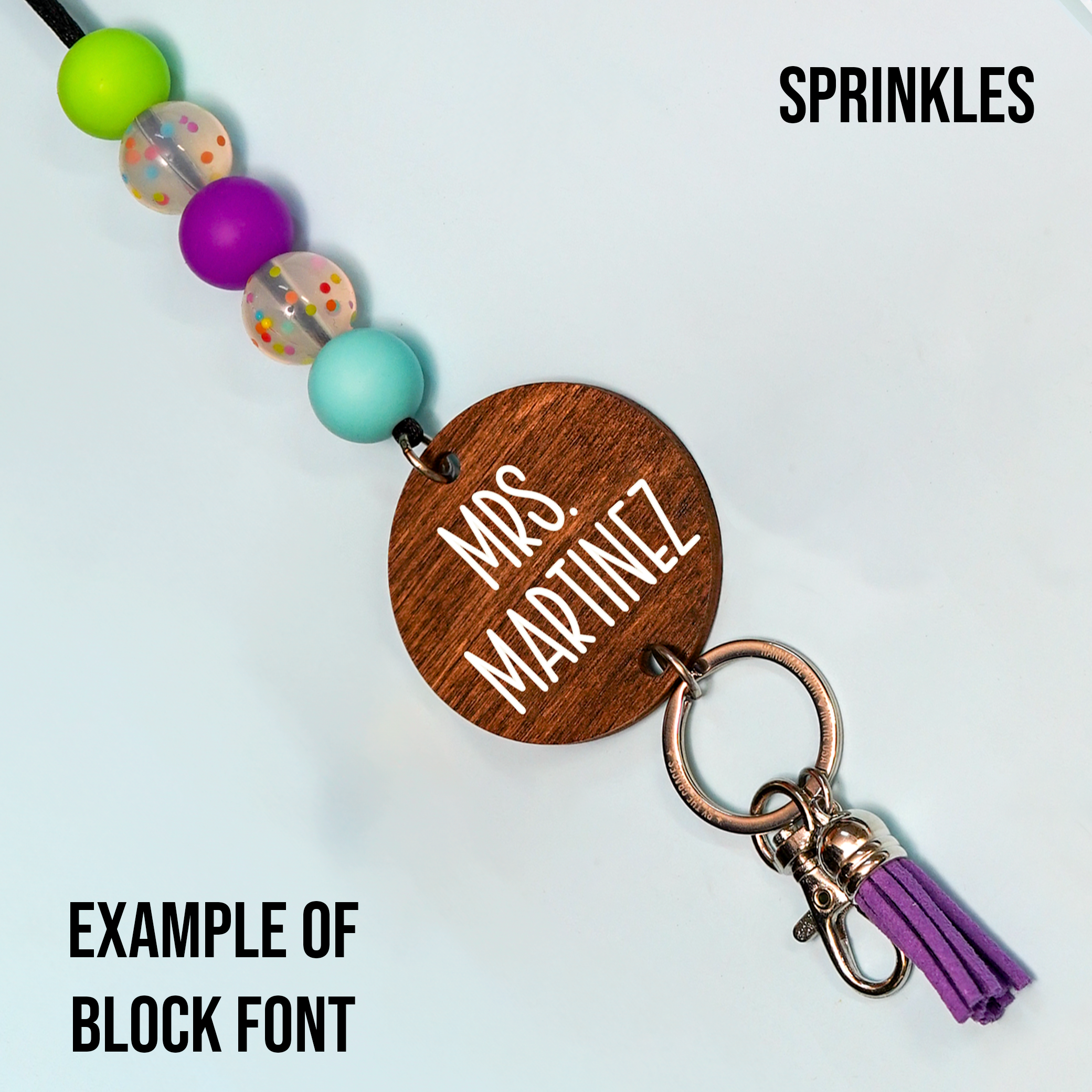 Bright and Bold Personalized Lanyard