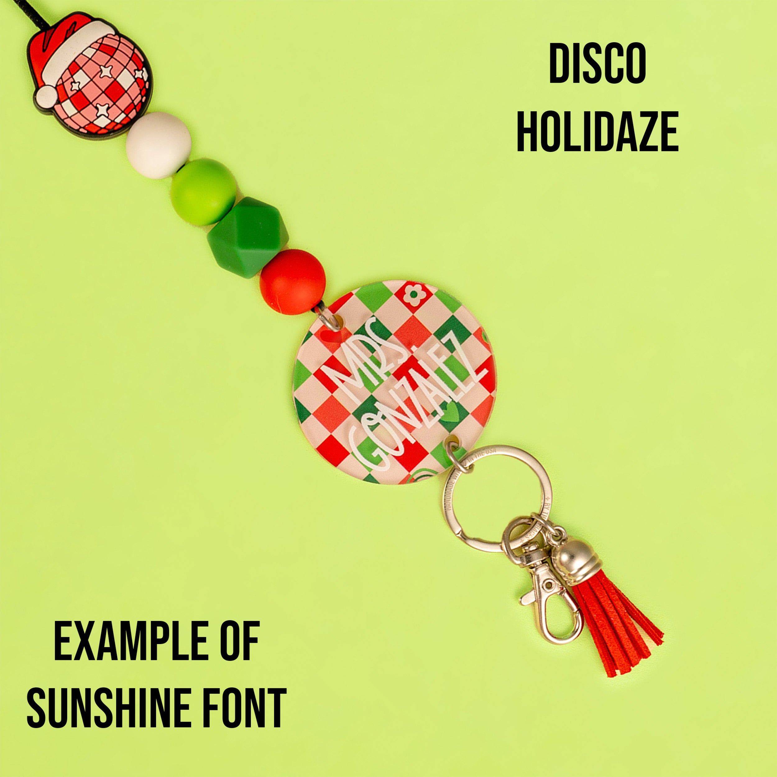 Christmas Vibes 2024 Personalized Seasonal Lanyard