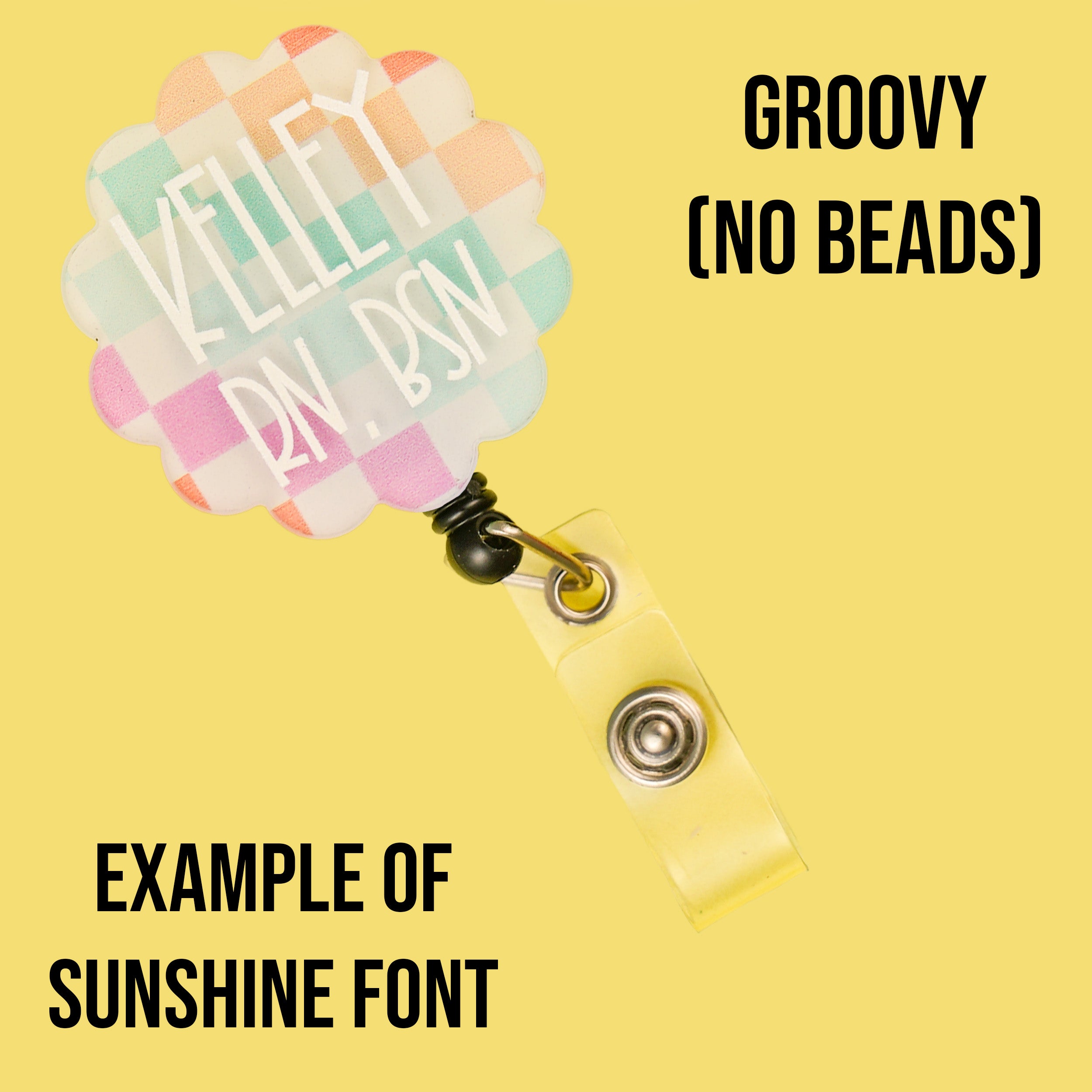 Acrylic Shaped Personalized Badge Reel