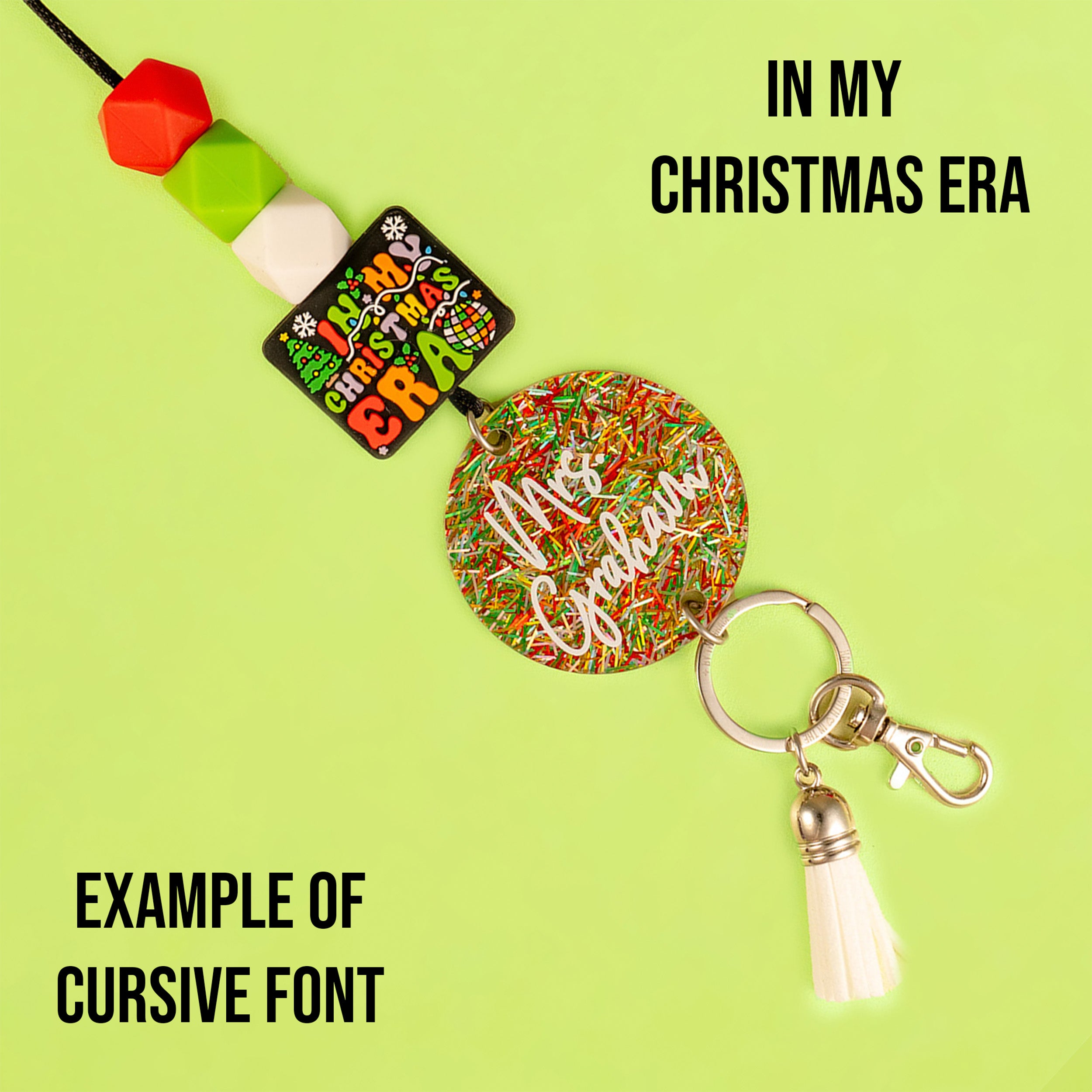 Christmas Vibes 2024 Personalized Seasonal Lanyard