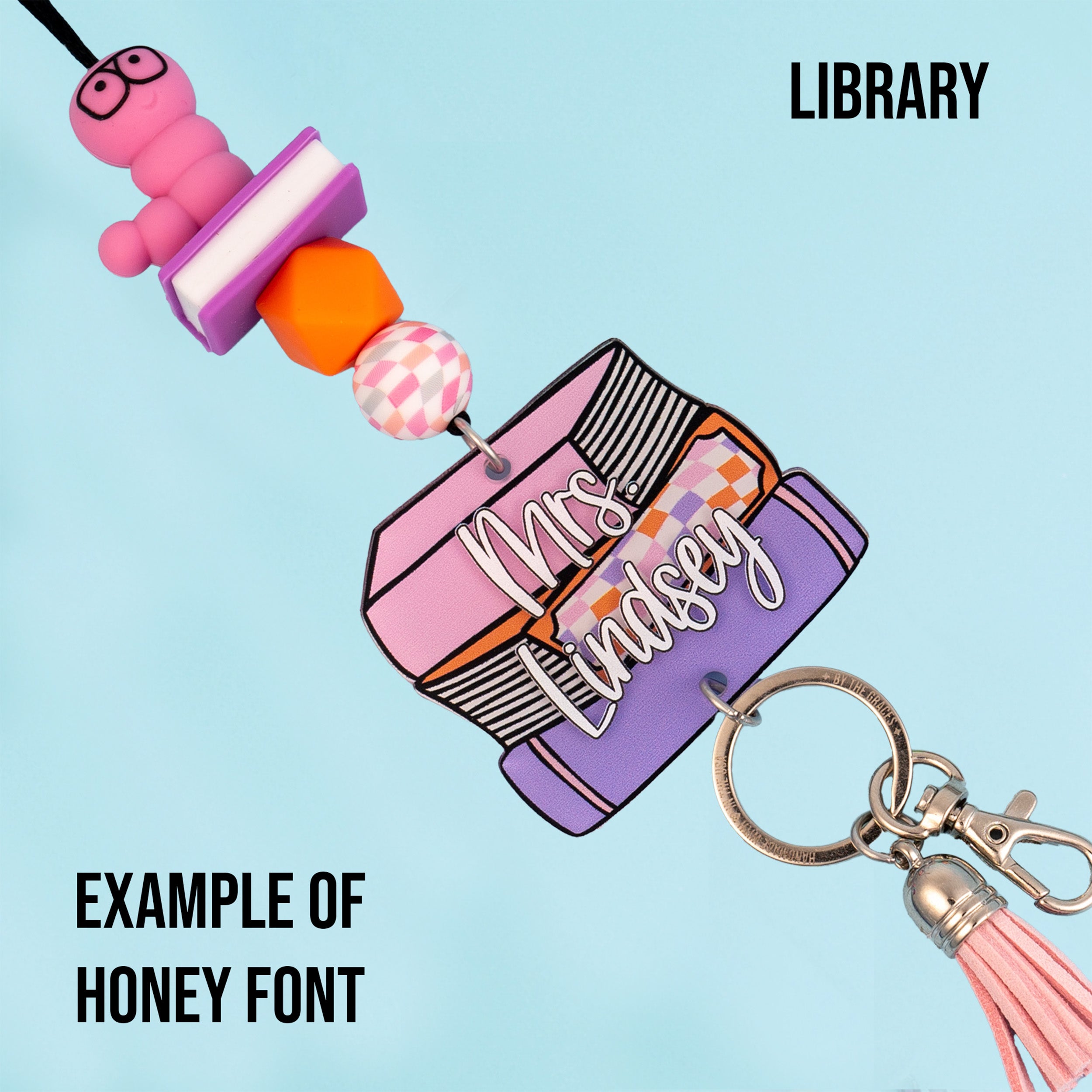 Specialty Teacher Printed Shape Acrylic Lanyard