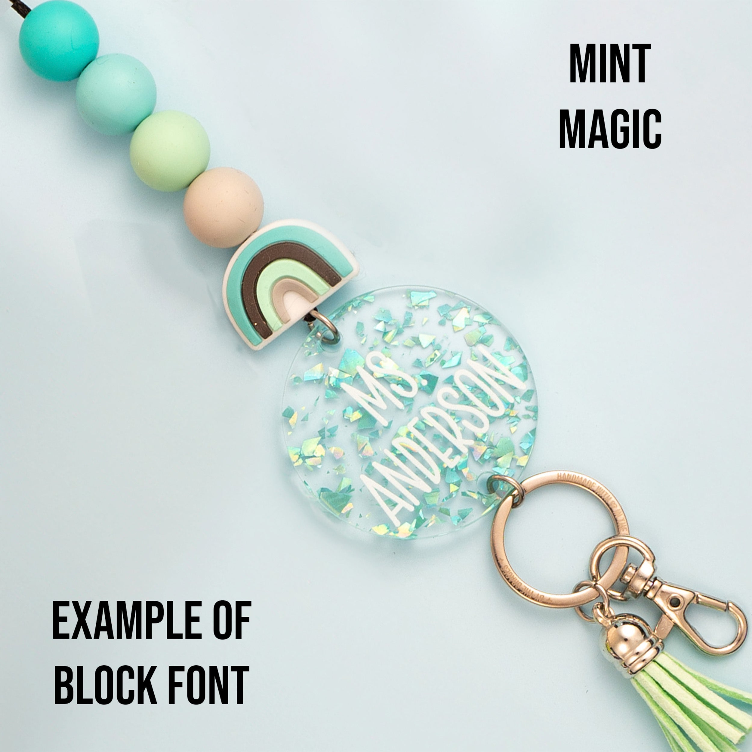 Sparkle and Shine Acrylic Personalized Lanyard