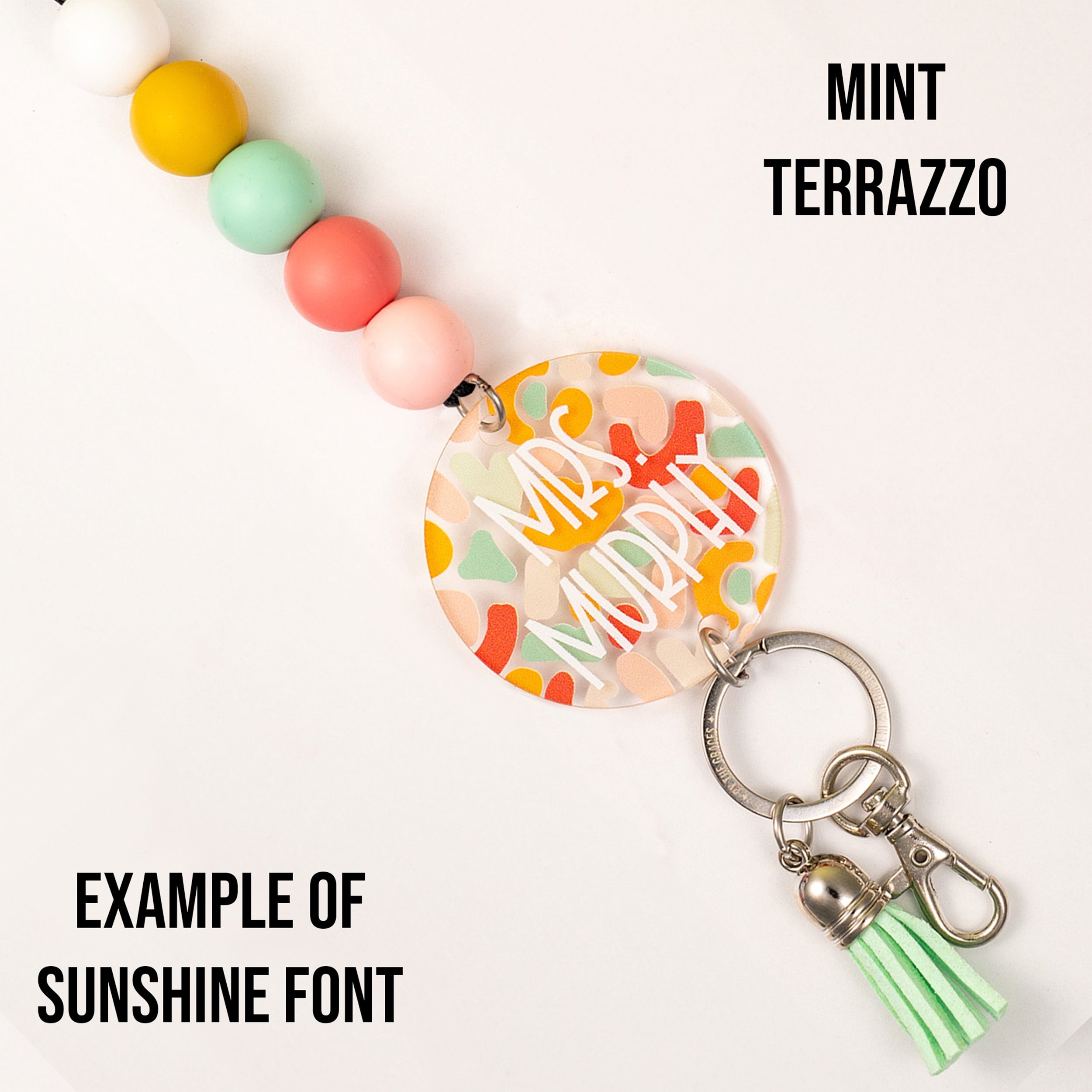 Modern Abstract Acrylic Personalized Lanyard