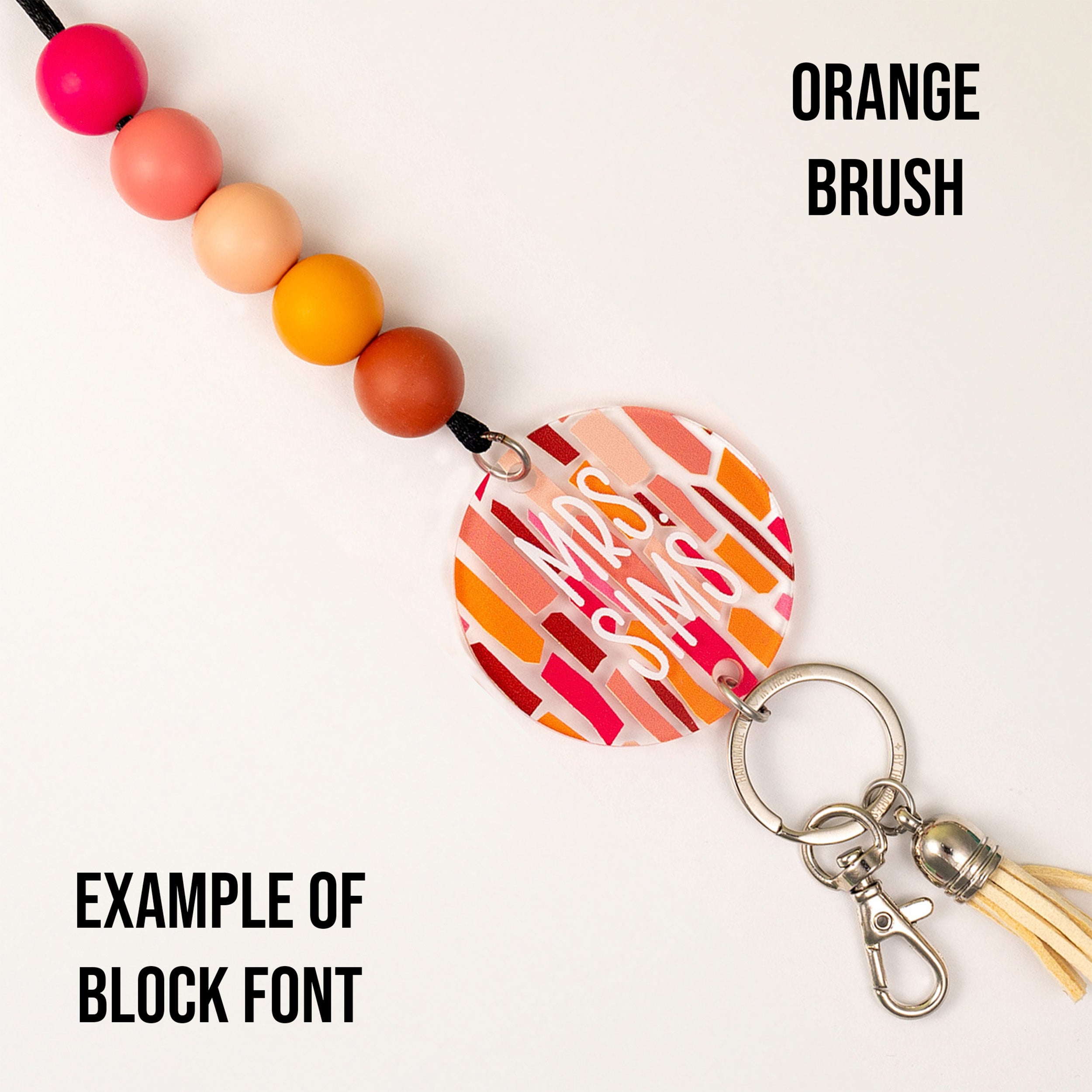 Modern Abstract Acrylic Personalized Lanyard