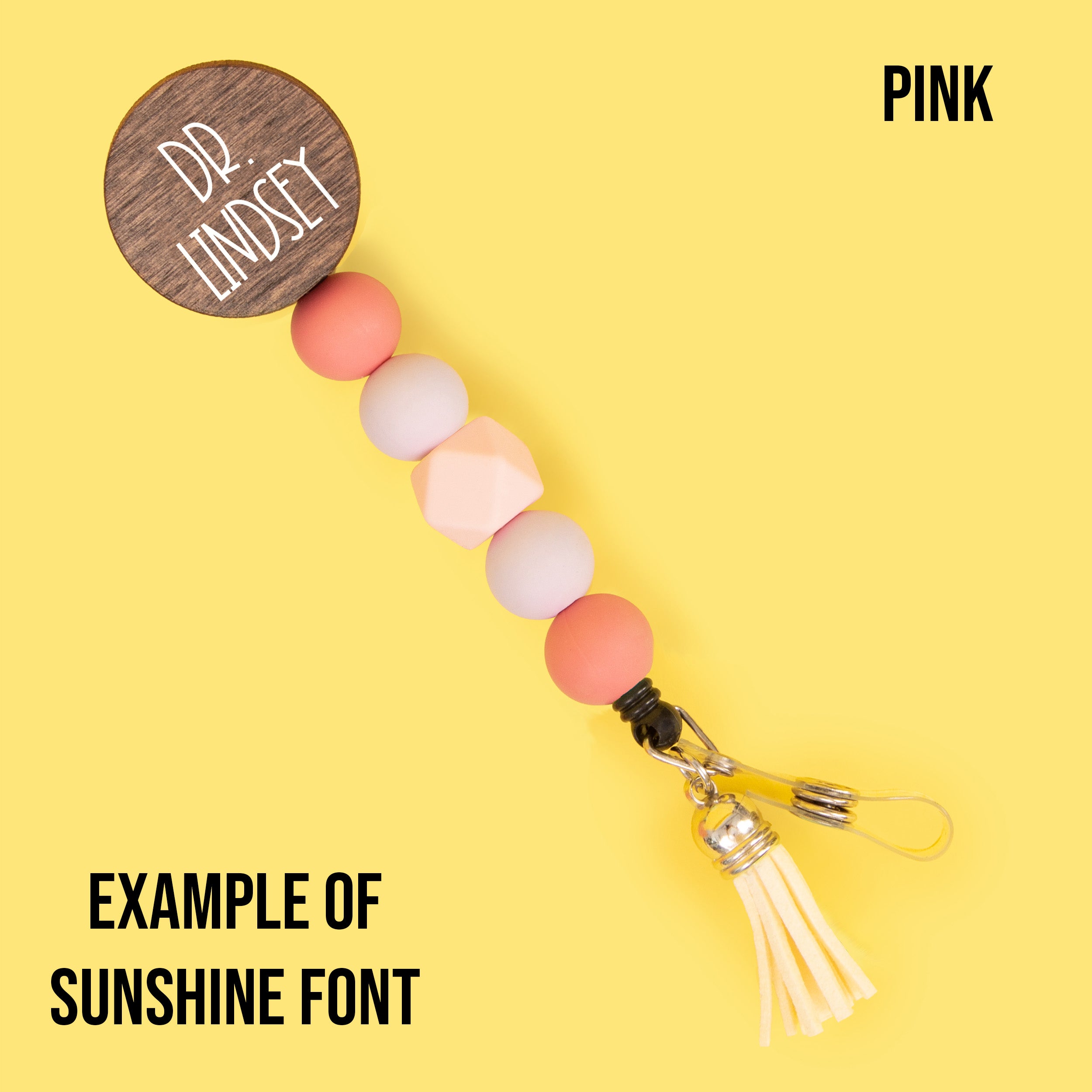 Bright and Bold Personalized Beaded Badge Reel