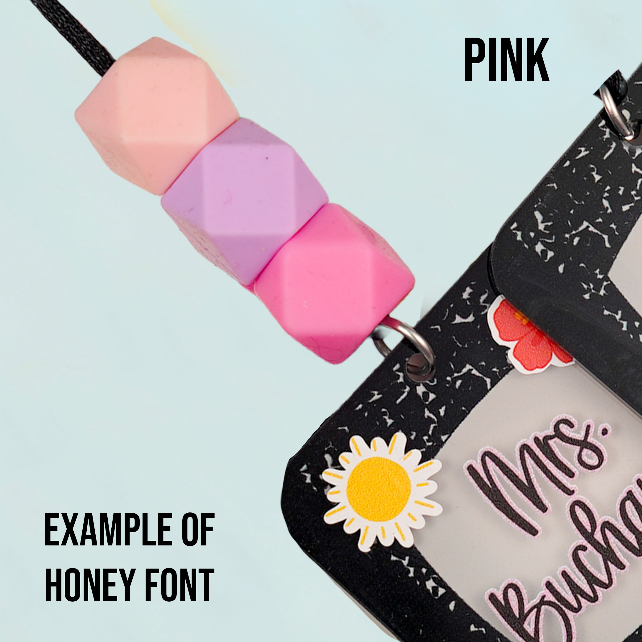 Trendy Sticker Notebook Printed Shape Acrylic Lanyard