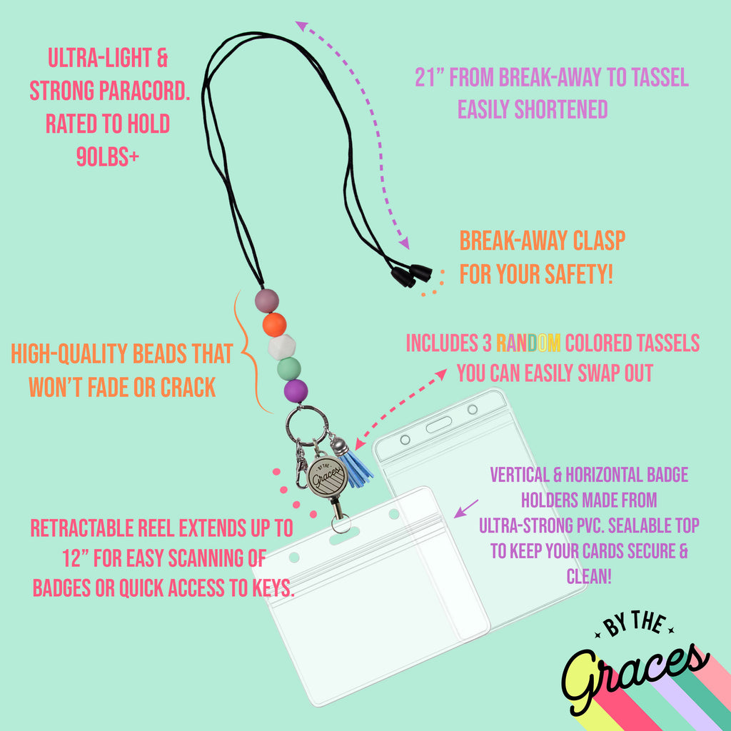 Purple & Orange Lanyard