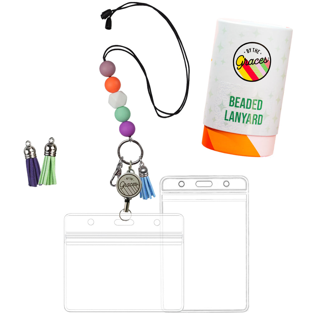 Purple & Orange Lanyard