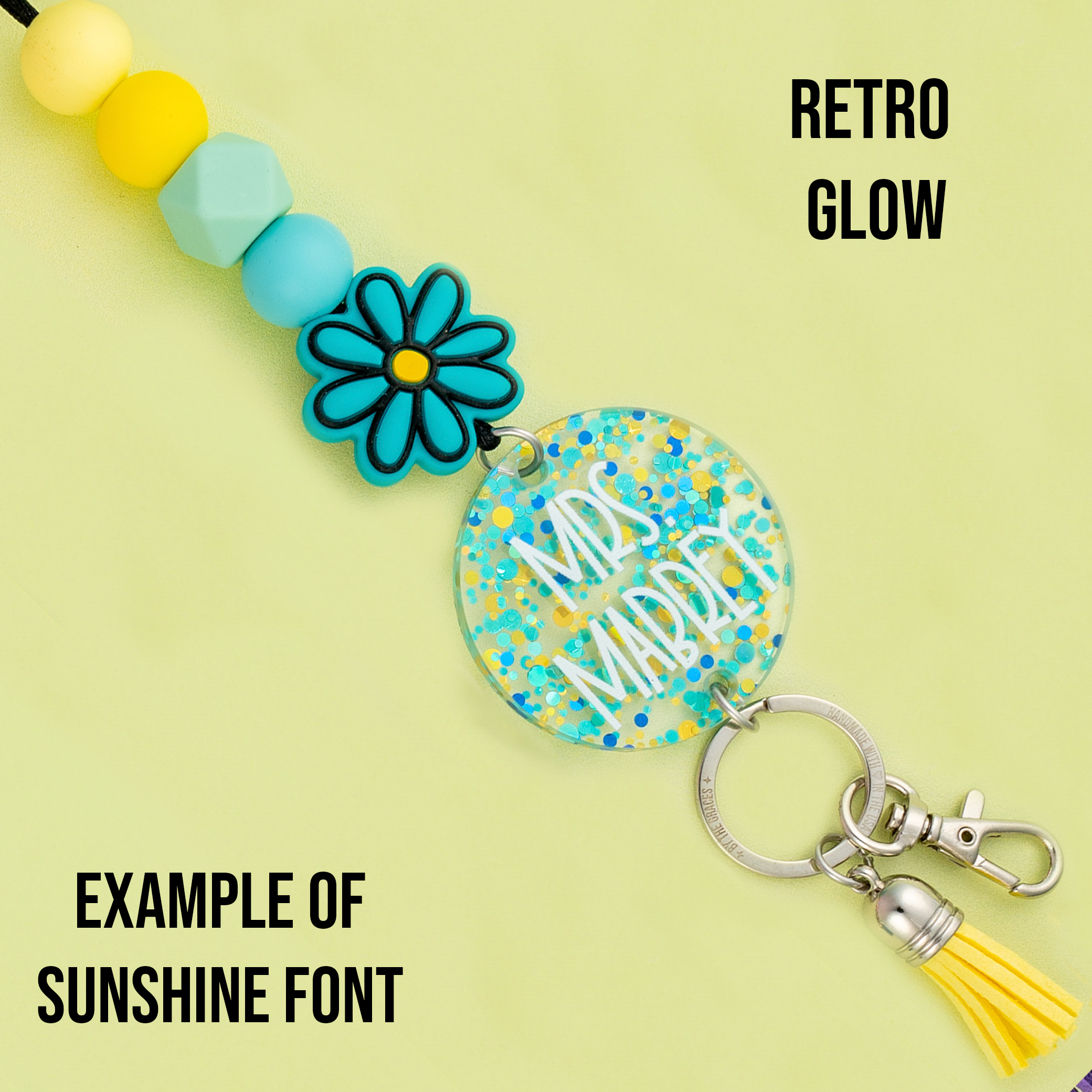 Groovy Acrylic Personalized Lanyard