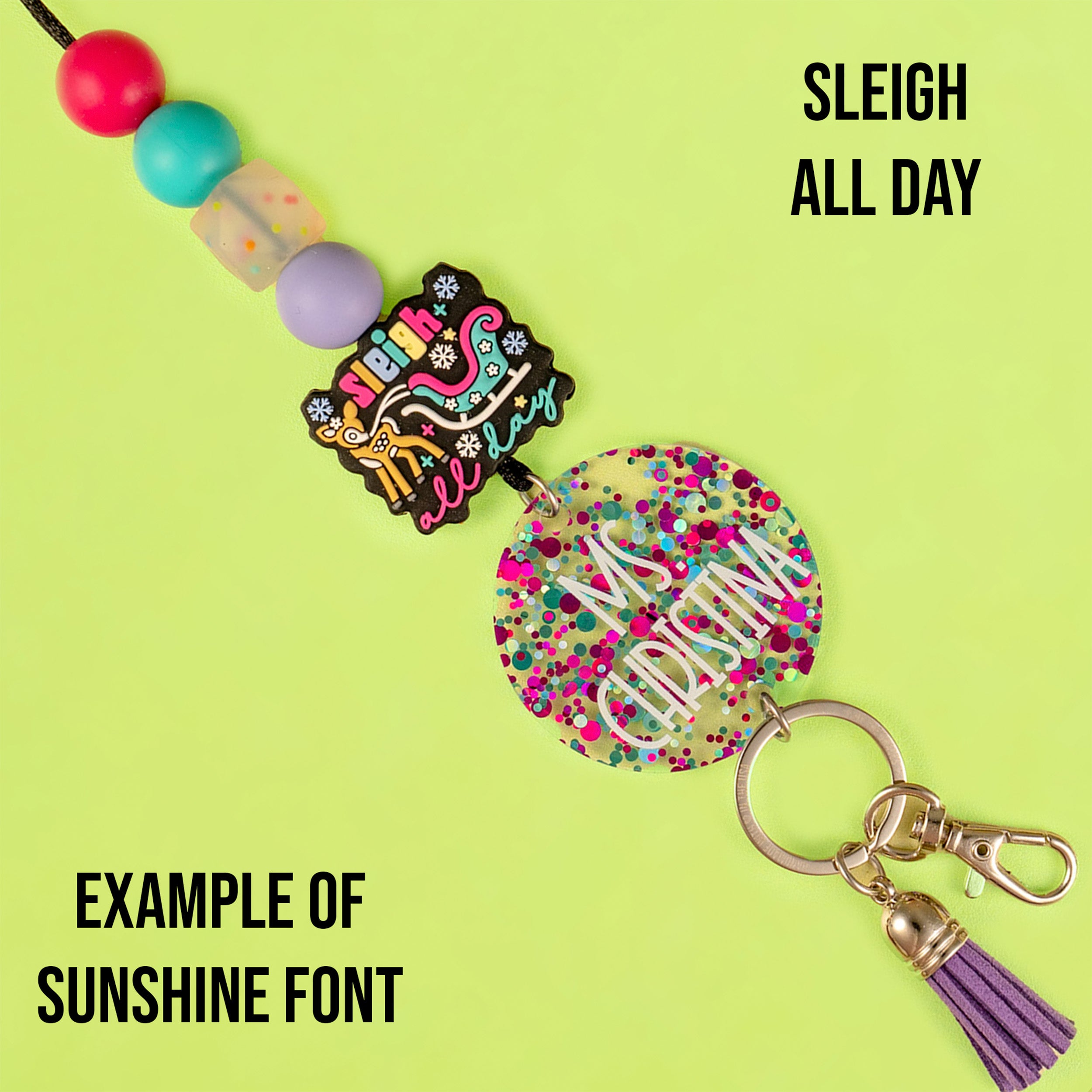 Christmas Vibes 2024 Personalized Seasonal Lanyard