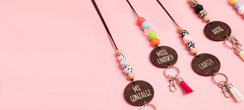 Personalized Beaded Teacher Lanyards, Nurse Lanyards, and Teacher Gifts