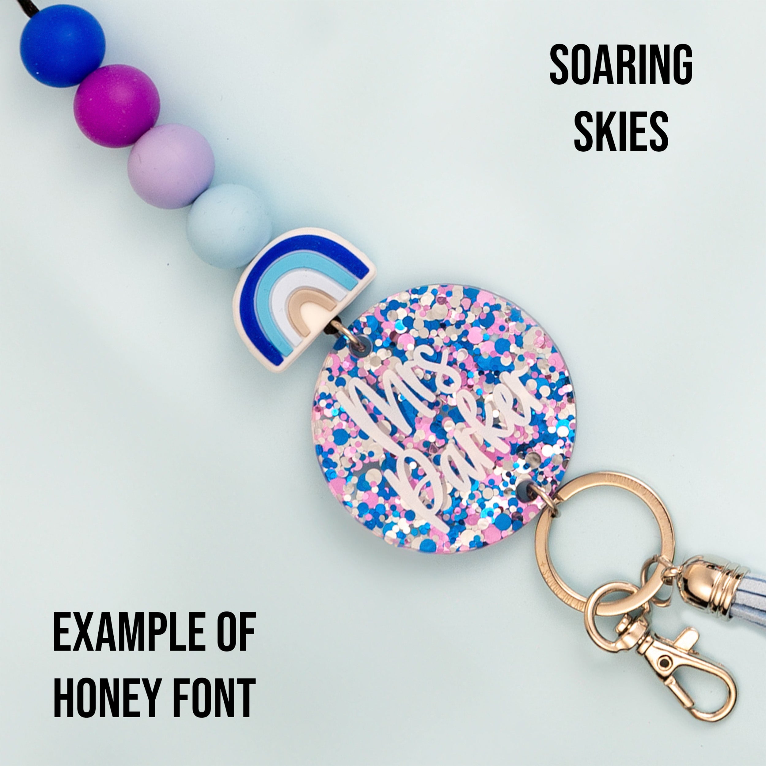 Sparkle and Shine Acrylic Personalized Lanyard