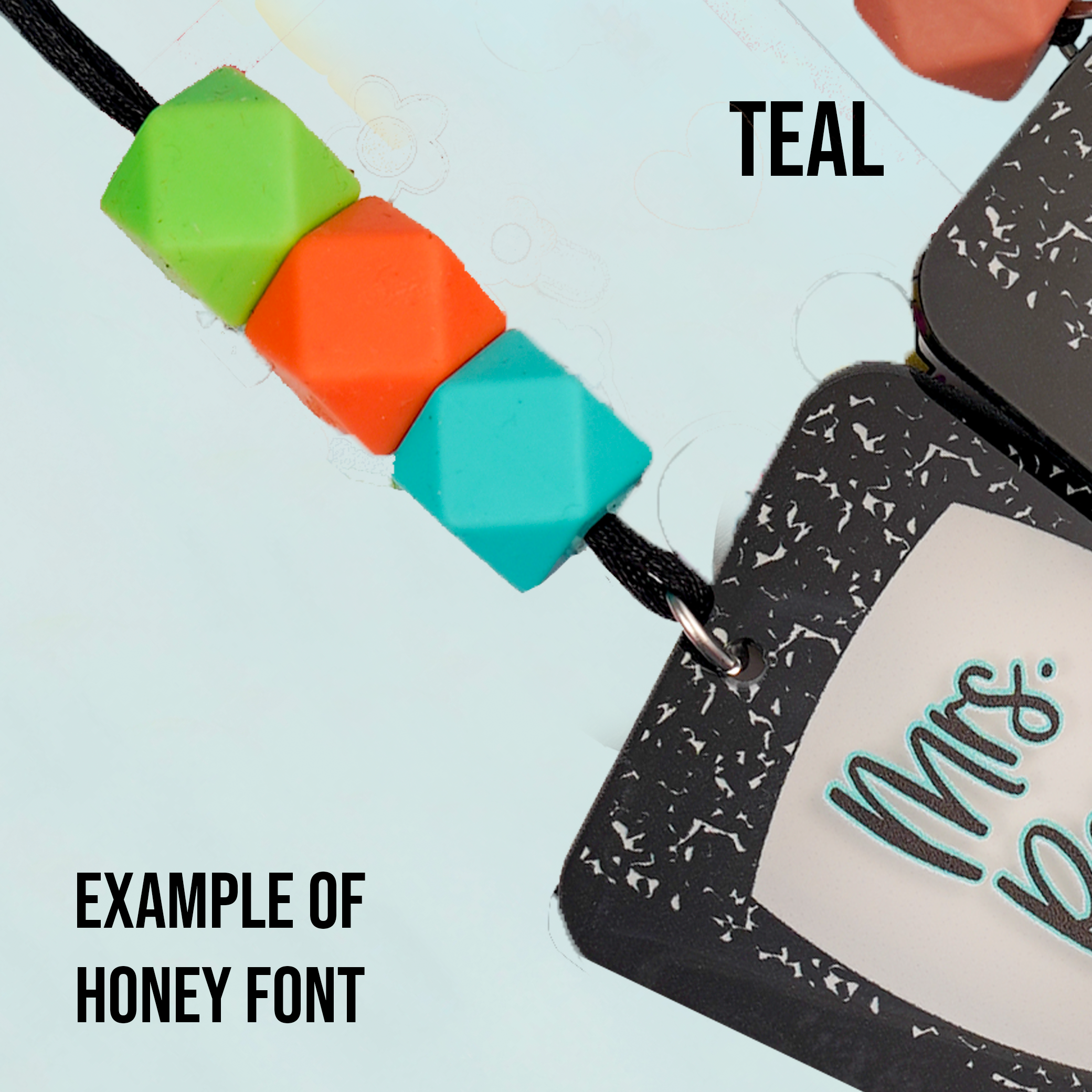 Trendy Sticker Notebook Printed Shape Acrylic Lanyard