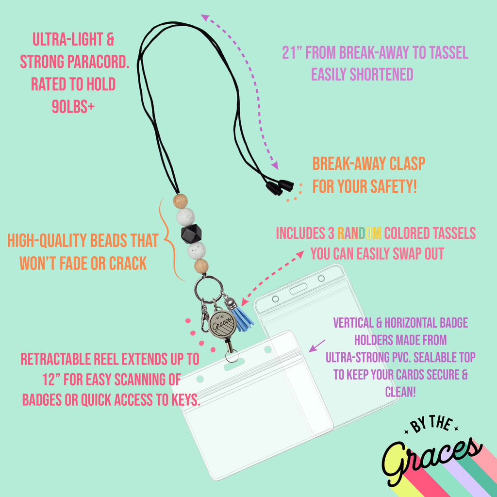 White Speckle Lanyard