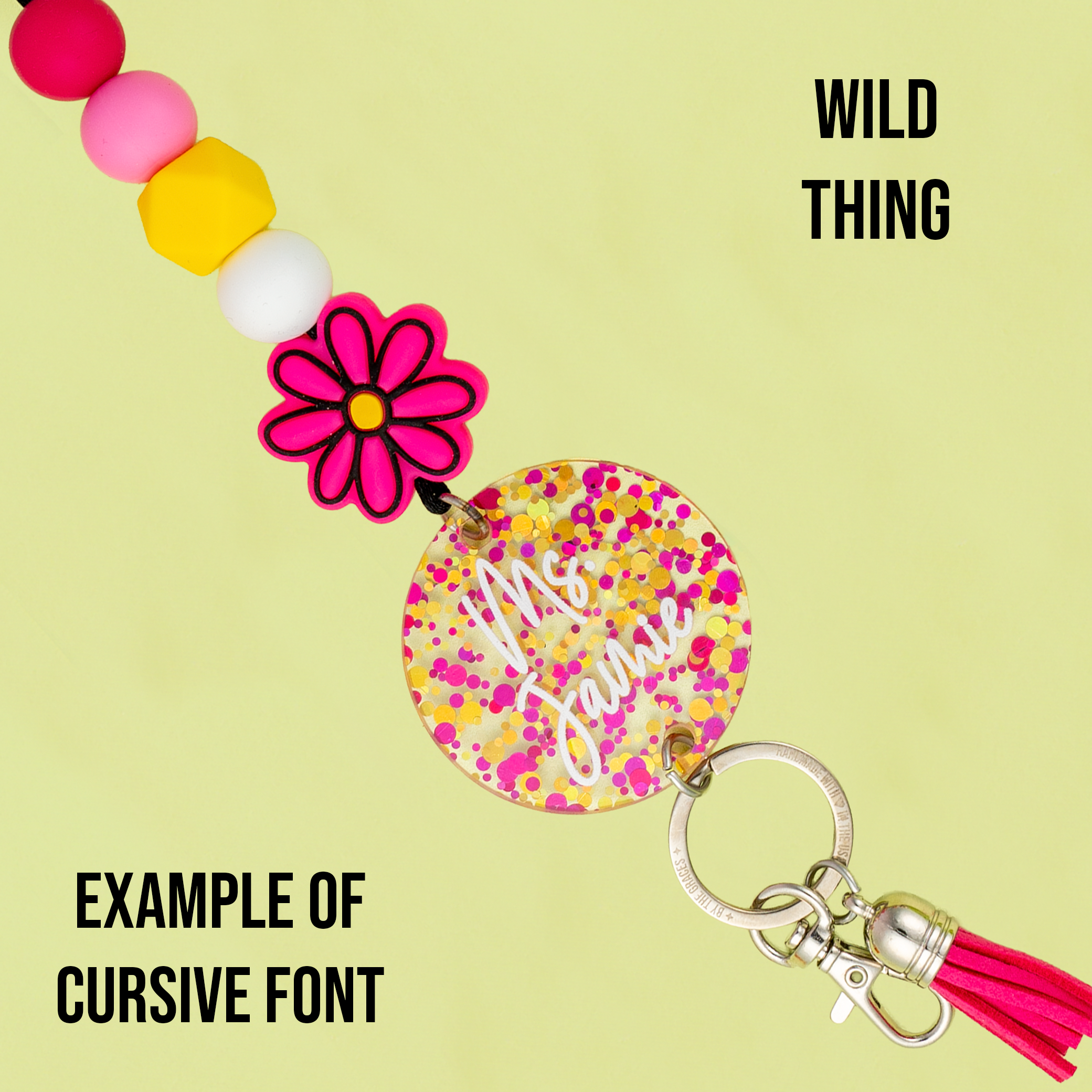 Groovy Acrylic Personalized Lanyard
